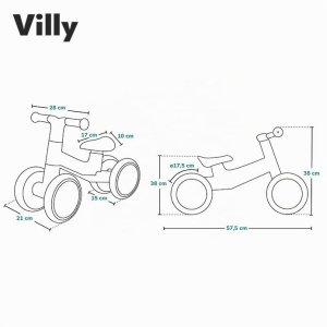 Tricicleta pentru copii LIONELO VILLY, 12-36 luni, greutate maxima 30 kg, usoara - Img 9