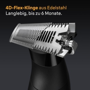 Trimmer Braun XT5, Rasierer Electric, 8 Accesorii, 100 Rezistent la Apa, Gri - Img 4