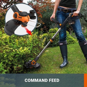 Trimmer de gazon WORX WG163E.9, 20V, 2-in-1, ergonomic, usor - Img 5