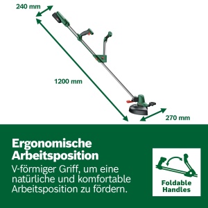 Trimmer de iarba Bosch UniversalGrassCut 18V-26, ergonomic, cu funtie IntelliFEED - Img 6