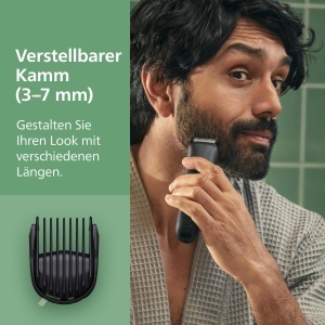 Trimmer electric Philips Multigroom 3000 MG393015, 7 accesorii, 10 lungimi, acumulator 60 min - Img 6