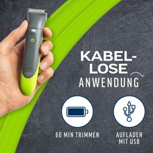 Trimmer Intim Veet Men - Rasierer pentru Intimbra, 100 waterproof, acumulator USB - Img 7