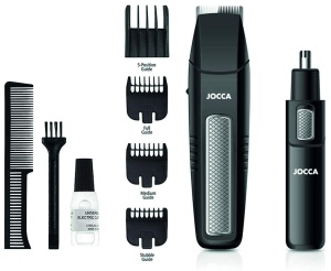 Trimmer multifunctional JOCCA pentru par nas si urechi Negru-Argintiu Lame din otel