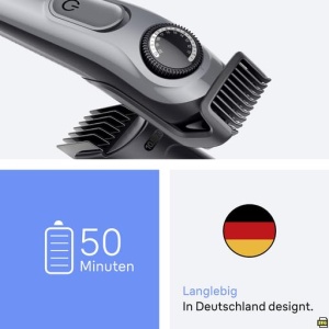 Trimmer pentru barba Braun Series 3 BT3525, 50 min autonomie, 40 lungimi, gri - Img 6