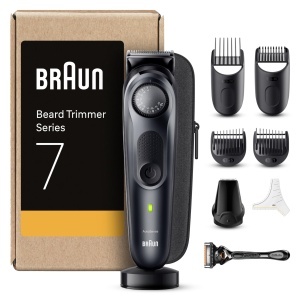 Trimmer pentru barba Braun Series 7 BT7441, 40 lungimi, 100 min autonomie, negru