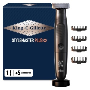 Trimmer pentru barba King C. Gillette Style Master, kabellos, waterproof, 4 kammaufsaetze