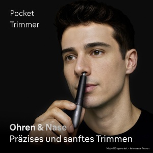 Trimmer pentru urechi si nas Braun EN21, Doppelklingen, Compact, Gri - Img 2