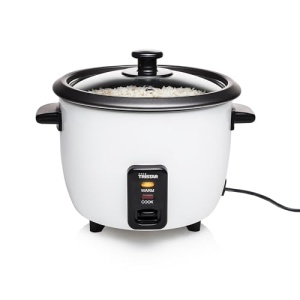 Tristar RK-6117 Aragaz orez, 0.6L, Orez pentru pana la 3 persoane fara ardere, Cu functie de mentinere la cald, 300W, Otel inoxidabil, Alb - Img 1
