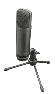 Trust Gaming 22400 GXT 252 Emita Plus Studio Microfon USB cu Brat si Filtru Pop, cu Model Cardioid pentru PC, PS4 si PS5, Streaming, Podcast, Voice-over - Negru - Img 8