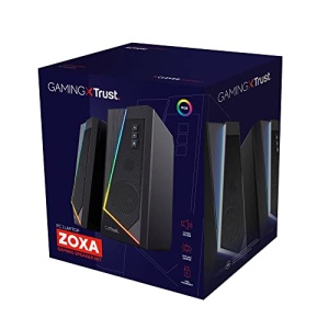 Trust Gaming Speaker pentru PC GXT 609 Zoxa - Difuzoare pentru computer, set de difuzoare cu 6 tipuri diferite de iluminare RGB, alimentat prin USB, 12W, PC/Laptop, Negru - Img 11