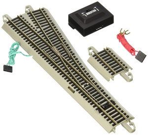 Turnout Dreapta HO Bachmann 44566 - Cale Ferata Nickel Silver cu Roadbed Gri