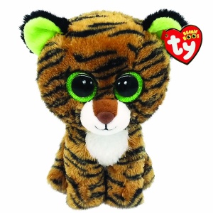TY Beanie Boos Tiger Tiggy 15 cm Glitzeraugen si blana maro