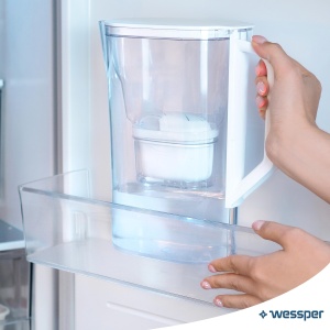 Ulcior cu filtru de apa Wessper 2.7L pentru usa frigiderului, carafa de apa cu filtru de carbune activ, ulcior de apa compatibil cu cartusul filtrant Brita Maxtra - menta - Img 8