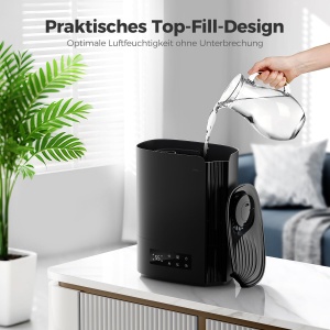 Umidificator AROEVE 6L, Aroma Difuzor, Control Inteligent, Negru - Img 7