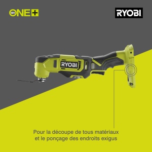 Unealta multifunctionala cu acumulator RYOBI 18 V ONE+ RMT18-0 (unghi de oscilatie 3,0deg, viteza de oscilatie 0-20.000 min-1, control variabil al vitezei, iluminare LED, inclusiv accesorii, fara baterie si incarcator in cutie) - Img 7