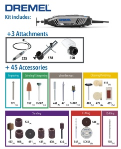 Unealta rotativa Dremel 4250, 175 W, cu 3 accesorii si 45 de unelte - Img 3