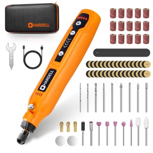 Unelte rotative HARDELL cu LED, 5 viteze, 69 accesorii, 3.7V