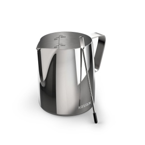 Unguente de lapte cu pen pentru latte art, inox, 600 ml, argintiu