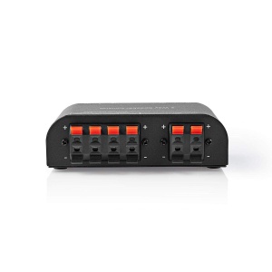 Unitate de control pentru boxe Nedis - 2 cai, conectare sigura, metalica, neagra - Img 3