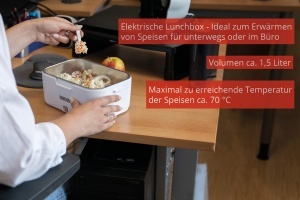 Unold 58850 Lunchbox Electrica 15L Alb Container Detasabil Inox - Img 2