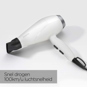 Uscator de par BaByliss Speed Pro 2000W, Alb, cu tehnologie anti-frizz - Img 2