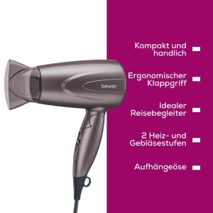 Uscator de par Beurer HC 17 compact pliabil 1300W protectie supraincalzire - Img 6