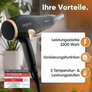Uscator de par Clatronic HT 3661 2200W Ionizare Cool Shot - Img 2