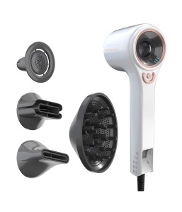 Uscator de par Genius Invictus D7 1600W 5 trepte de temperatura 3 viteze cu difuzor si accesorii de styling