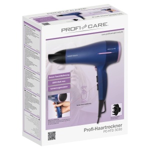 Uscator de par ProfiCare PC-HTD 3030, 2200W, cu difuzor volum, culoare albastra - Img 9