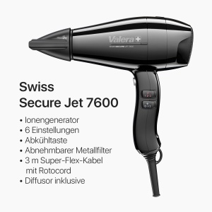 Uscator de par Valera Swiss Secure Jet 7600, 2000 W, Negru - Img 4