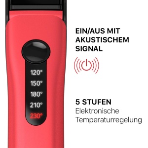 Valera, Swiss'X Pulsecare 101.20/I, placa de indreptat parul profesional pentru par drept si cret, generator de ioni, incalzire rapida, reglare electronica a temperaturii, cablu 3m, 100-240V, Swiss Made - Img 6