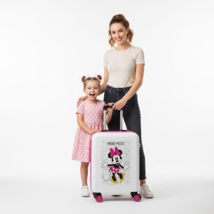 Valiza de mana Disney Minnie, 34L, 2,6kg, 4 roti, alba - Img 2