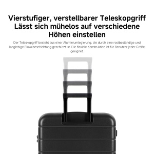 Valiza XIAOMI Classic Pro 24 Gri Rezistenta, TSA, Roti usoare - Img 6