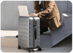 Valiza Xiaomi Luggage Classic Pro 28 - Gri, cu TSA, 46 deschidere, roti 360 - Img 2