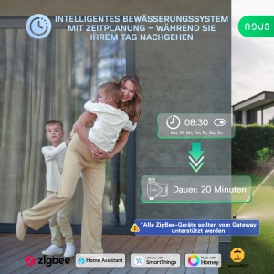 Vana de apa inteligenta NOUS ZigBee, control automat, IP66, 34 inch - Img 4