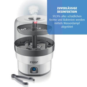 Vaporizator mare Reer VapoMax, spatiu pentru 6 flacoane si accesorii, alb/antracit, 1 bucata (1 pachet) - Img 3