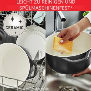 Vas de cuptor Tefal E2558904, 30 cm, din aluminiu, cu capac, antiaderent - Img 8