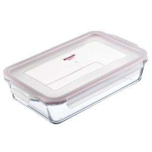 Vas de cuptor Westmark 2200 ml, transparentrosu, sticlasilikon