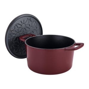 Vas de gatit din fonta Fissler Moments, 20 cm, burgund, cu functie AromaStar - Img 2