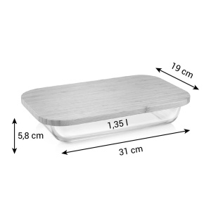 Vas de gatit Tescoma cu capac, 31 x 19 cm, din sticla borosilicata - Img 5