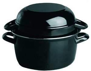 Vas de Servire APS 00627, Capacitate 5L, Negru, Emailat - Img 1