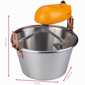 Vas electric Ardes AR24AM81 inox 28cm, 3.5L, cu mixer pentru polenta si marmelada - Img 2