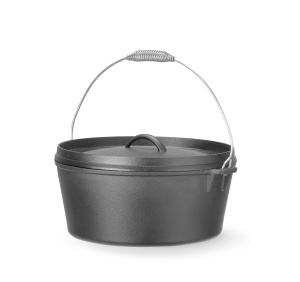 Vas Gusseisen HENDI, 7.2L, negru, ofenfest, cu capac si maner - Img 2