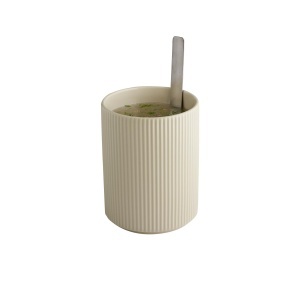 Vas pentru dressing APS THE GRID, 1.3L, portelan, culoare nisip, 12.5 cm - Img 2