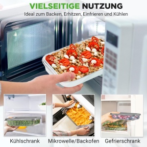 Vase de cuptor NutriChef 8 piese, borosilikat, capacitate 0.9L-3.2L, rezistente la 520C - Img 2