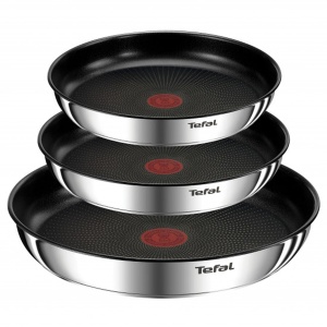 Vase de gatit Tefal Ingenio Emotion 4 piese, otel inoxidabil, antiaderent, design stivuibil