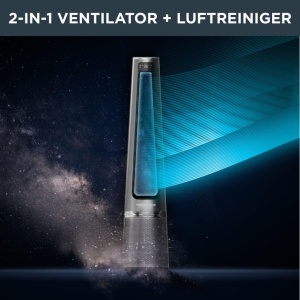 Ventilator de purificare a aerului Rowenta 2 in 1 fara rotor Eclipse QU5030 Purificator de aer si ventilator Particule fine 12 viteze Cronometru Funct - Img 3