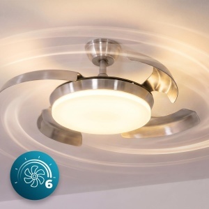 Ventilator de tavan Cecotec Aero 4500 Puzzle, 30W, cu lumina LED, negru - Img 6