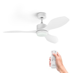 Ventilator de tavan Ufesa Butan 30W Alb 6 viteze functie vara-iarna lumina LED reglabila