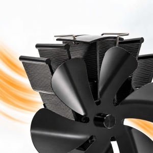 Ventilator pentru Camin Relaxdays HBT, 21.5x17x11cm, Negru, Eficient - Img 9